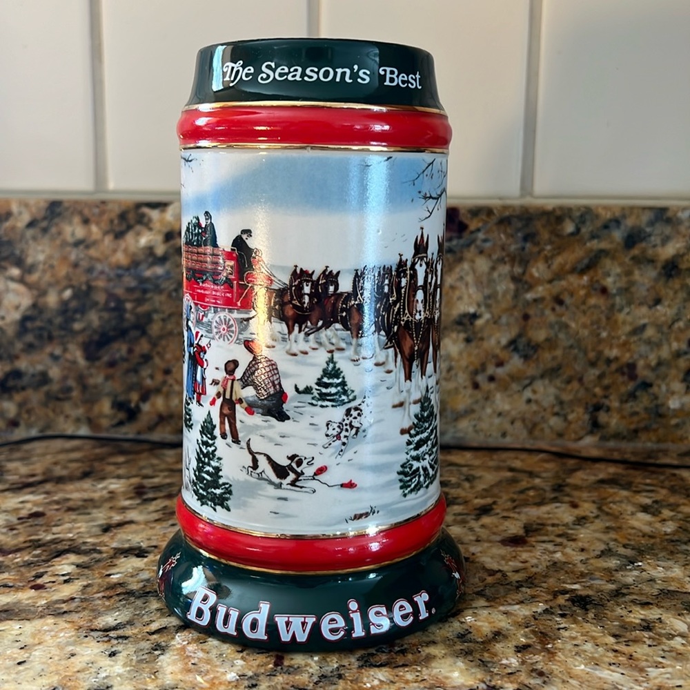 1991 BUDWEISER THE SEASONS BEST HOLIDAY STEIN CS133 by Budweiser